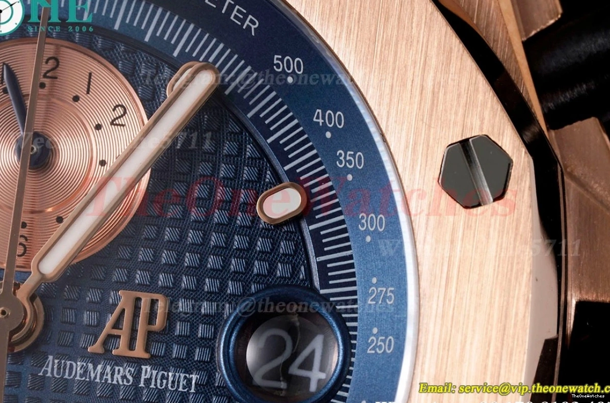 Gold 42mm Blue Oak Royal Offshore APF A7750 RG RG 0303